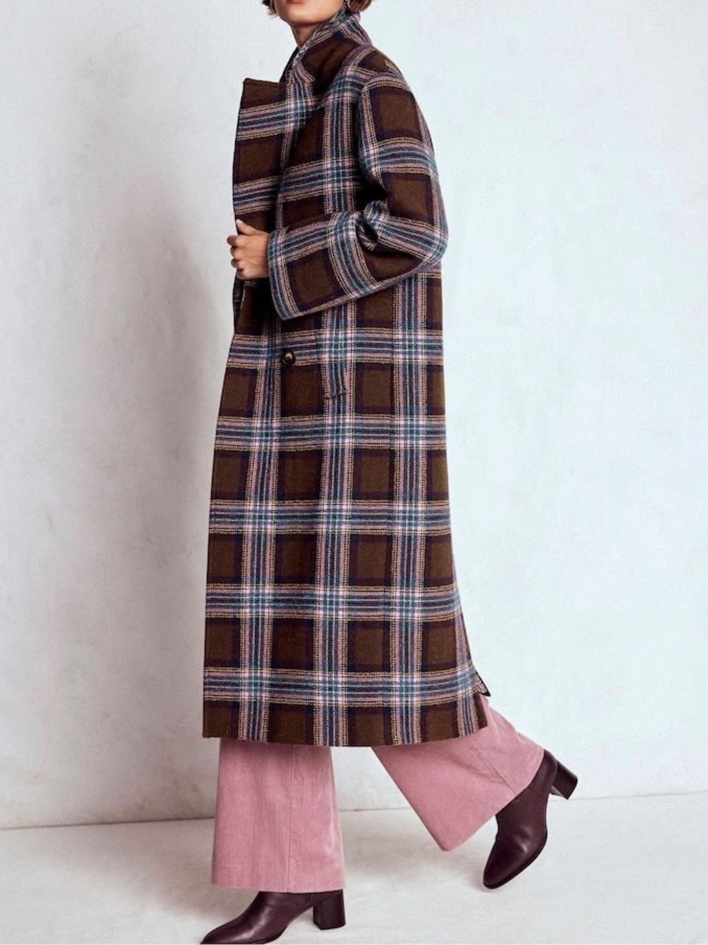 Boden Brown Cocoon Wool Coat Size 2 NWT - Picture 2 of 12